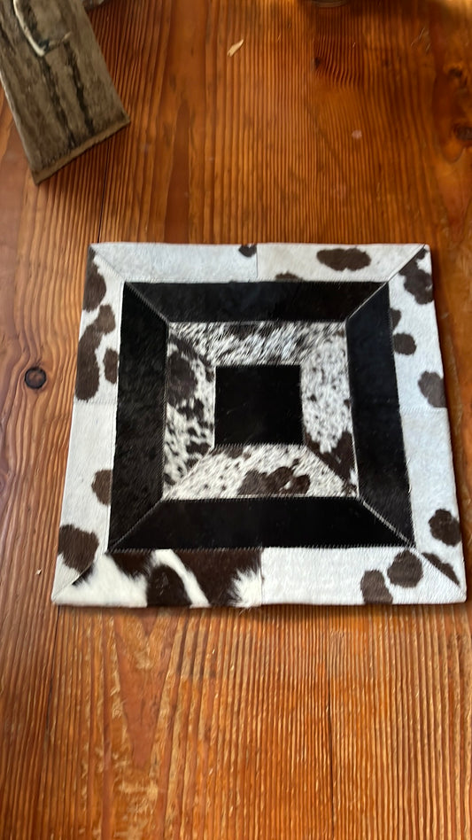 Cowhide pillow cover