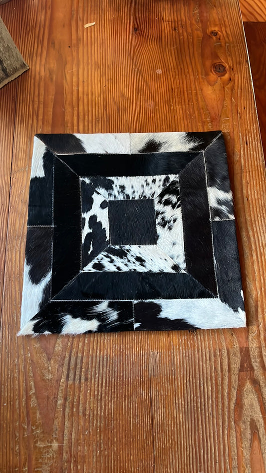 Cowhide pillow cover